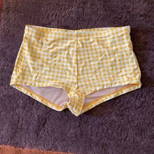 Old Navy Gingham Swim Boyshort Bottoms